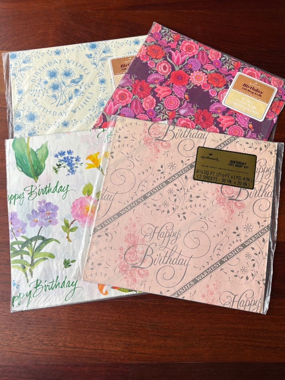 Vintage Hallmark Happy Birthday Gift Wrap Paper